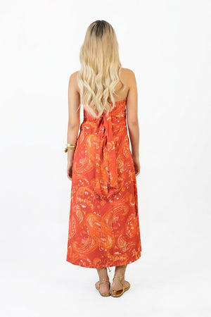 Summer Strapless Slit Vestido - Reina Diaz