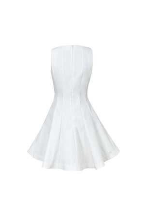 Toscana Sleeveless Crew-Neck Vestido Corto 723175 - Reina Diaz