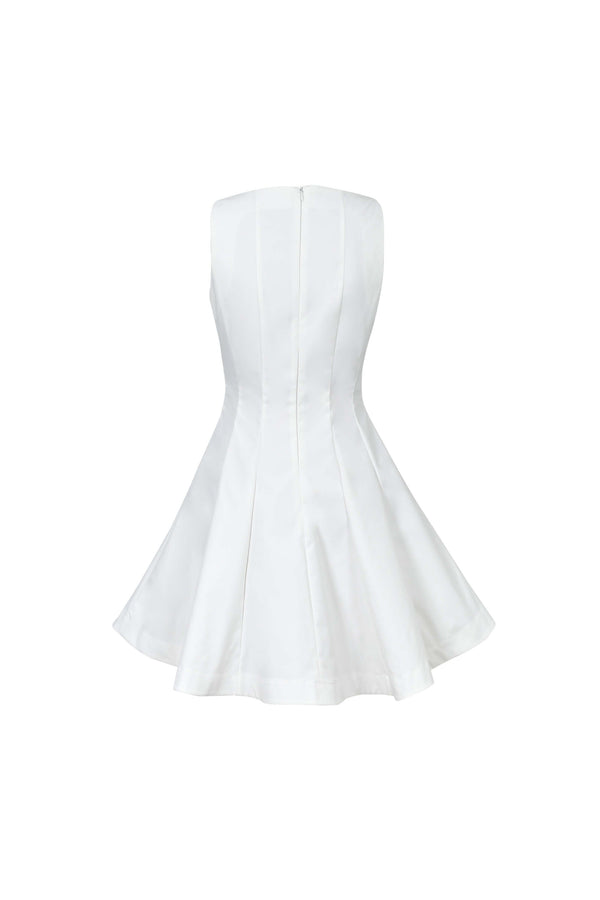 Toscana Sleeveless Crew-Neck Vestido Corto 723175 - Reina Diaz