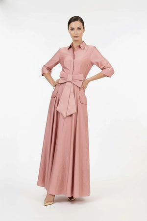 Valentina Maxi Bow Vestido - Reina Diaz