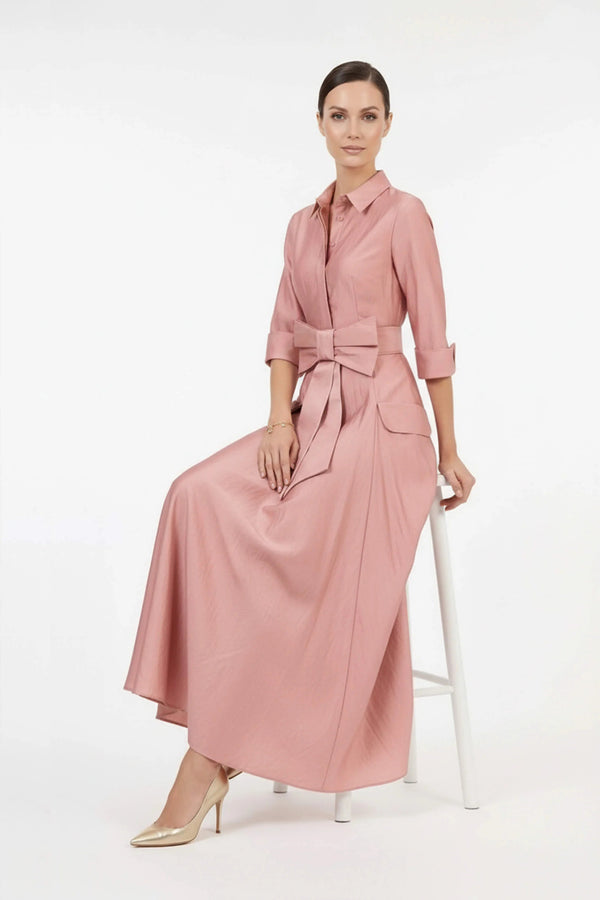 Valentina Maxi Bow Vestido - Reina Diaz