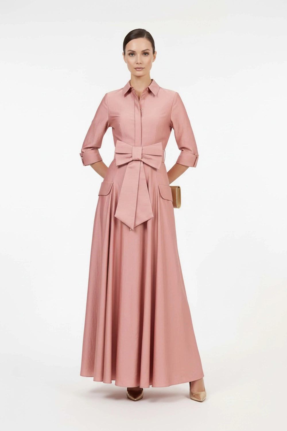 Valentina Maxi Bow Vestido - Reina Diaz