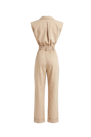 Valentina Zipper Utility Sleeveless Jumpsuit 760413 KAK - Reina Diaz