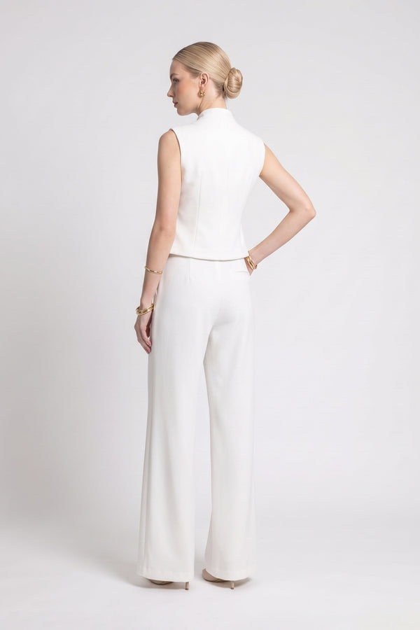 Valeria High-Neck Zipper Sleeveless Saco 501554 HUE - Reina Diaz