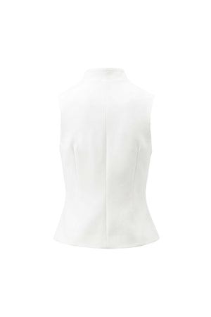 Valeria High-Neck Zipper Sleeveless Saco 501554 HUE - Reina Diaz