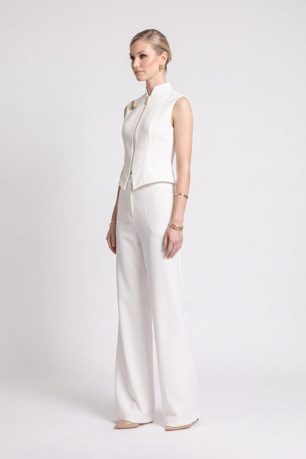 Valeria High-Neck Zipper Sleeveless Saco 501554 HUE - Reina Diaz