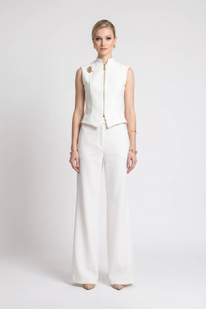Valeria High-Neck Zipper Sleeveless Saco 501554 HUE - Reina Diaz
