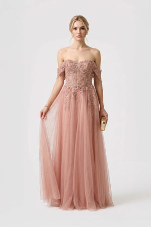 Valeria Off-Shoulder Sweetheart Vestido Fiesta - Reina Diaz