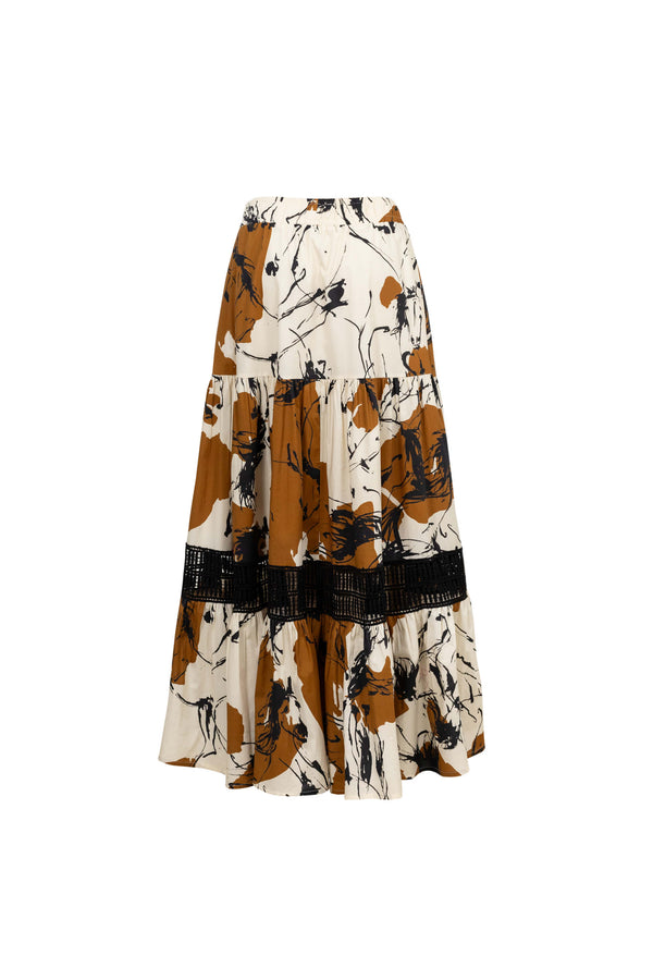 Valeria Tiered Maxi Falda - Reina Diaz
