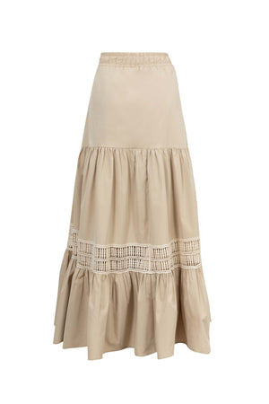 Valeria Tiered Maxi Falda - Reina Diaz