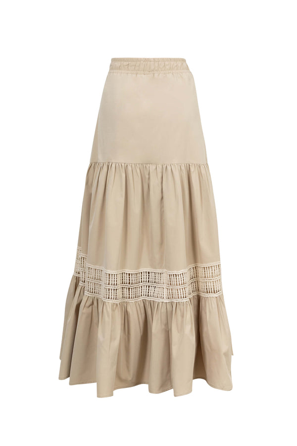 Valeria Tiered Maxi Falda - Reina Diaz
