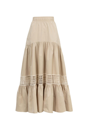 Valeria Tiered Maxi Falda - Reina Diaz