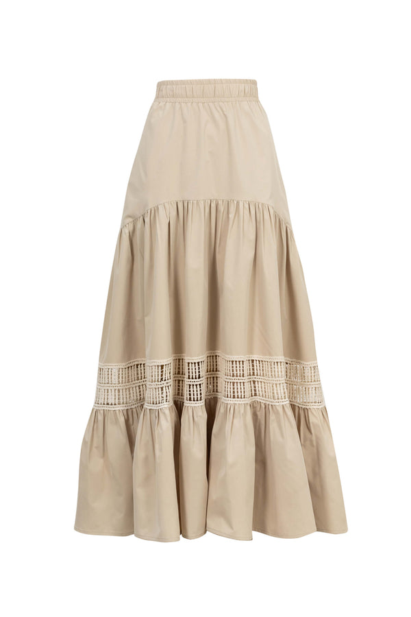 Valeria Tiered Maxi Falda - Reina Diaz