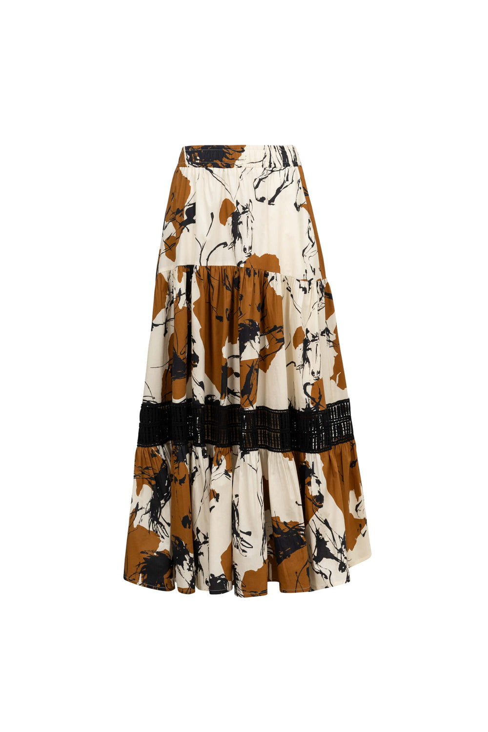 Valeria Tiered Maxi Falda - Reina Diaz