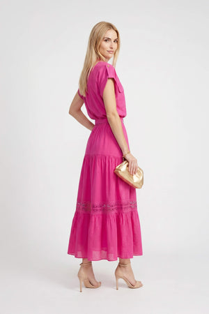 Valeria Tiered Maxi Falda - Reina Diaz