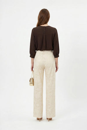 Venecia Textured Floral Knit Pants - Reina Diaz