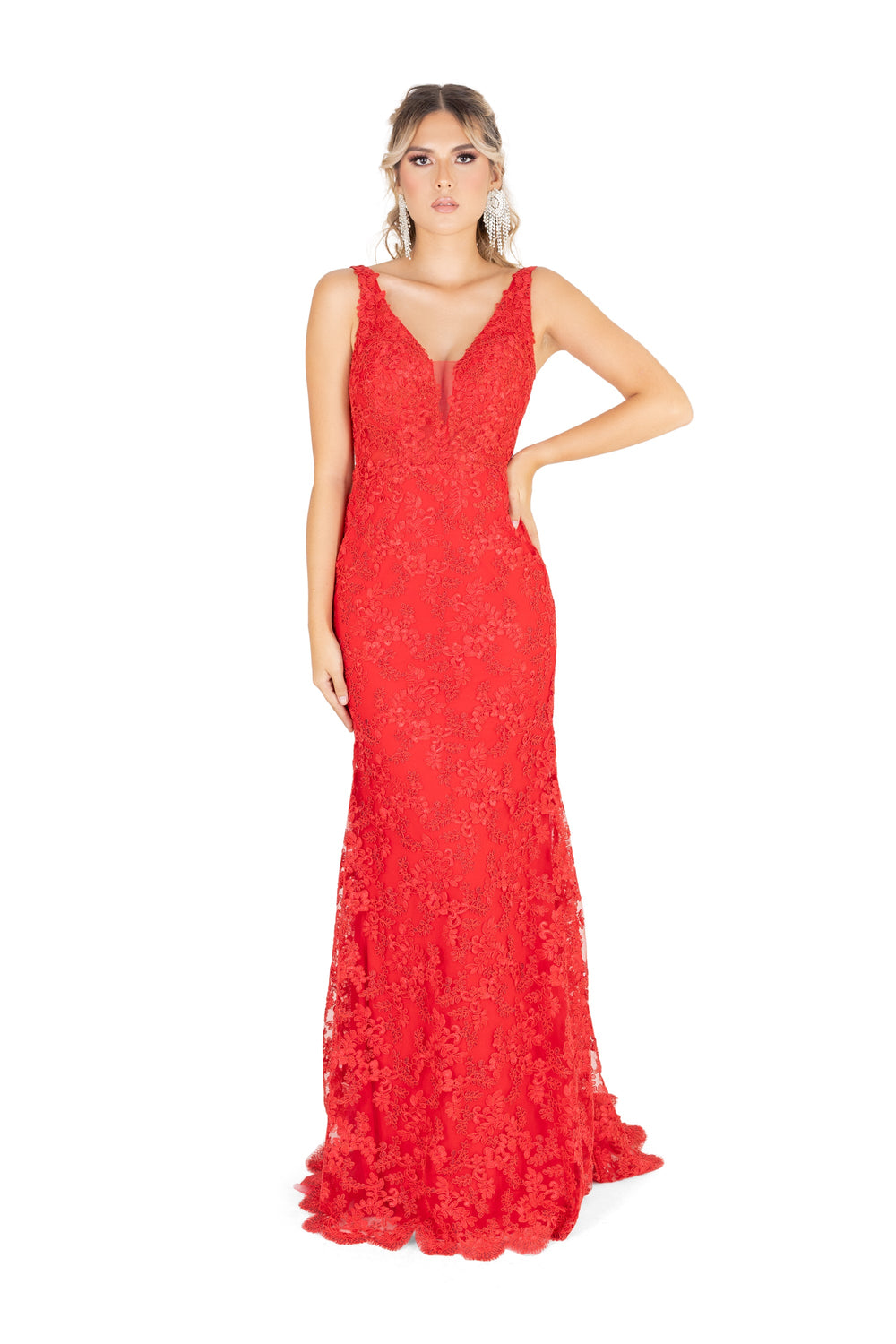 Vestido - F421145 - ROJ - Reina Diaz