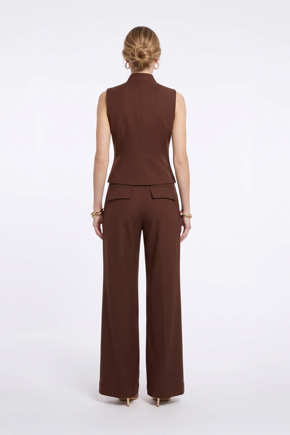 Victoria High-Neck Tailored Chaleco 501555 CAF - Reina Diaz