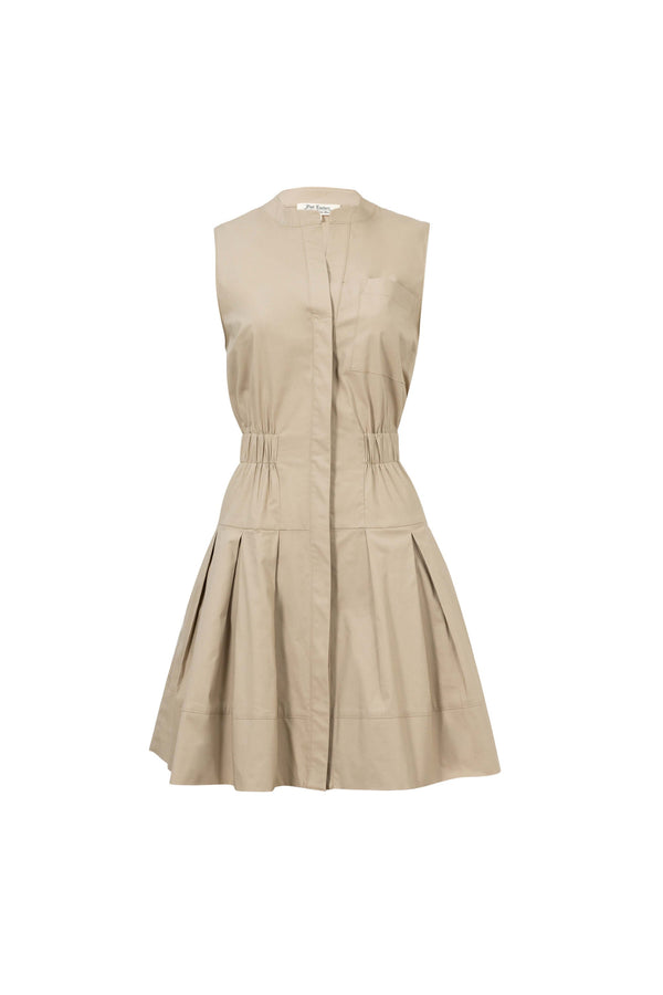 Viena Sleeveless Pleated Mini Vestido - Reina Diaz