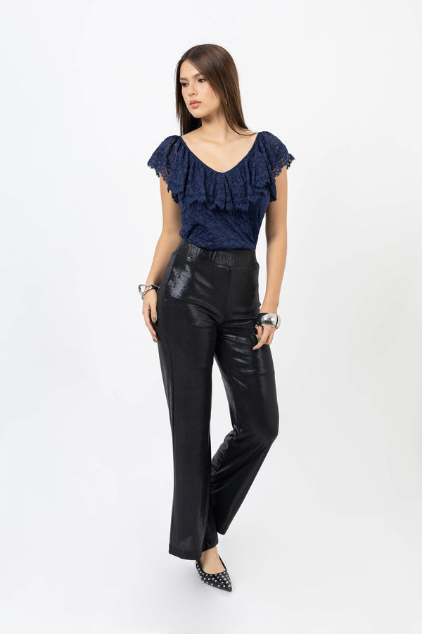 Viviana Ruffle-Overlay Sleeveless Top 752901 - Reina Diaz