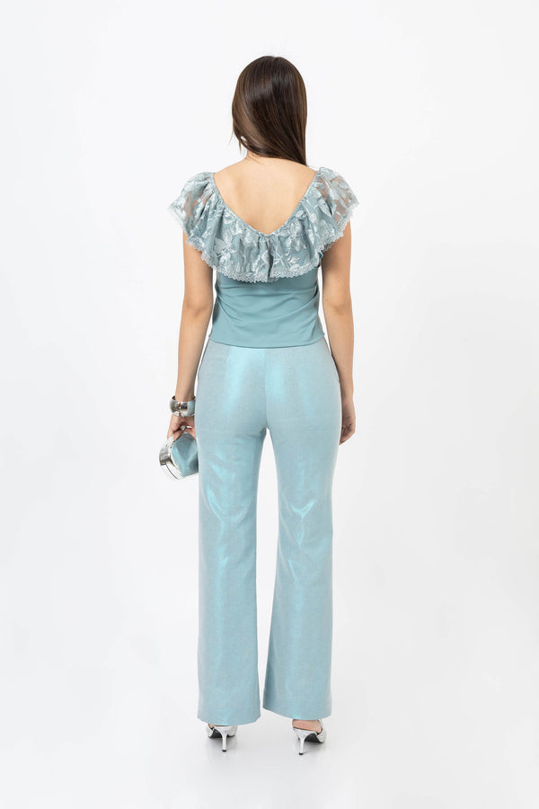 Viviana Ruffle-Overlay Sleeveless Top 752901 - Reina Diaz