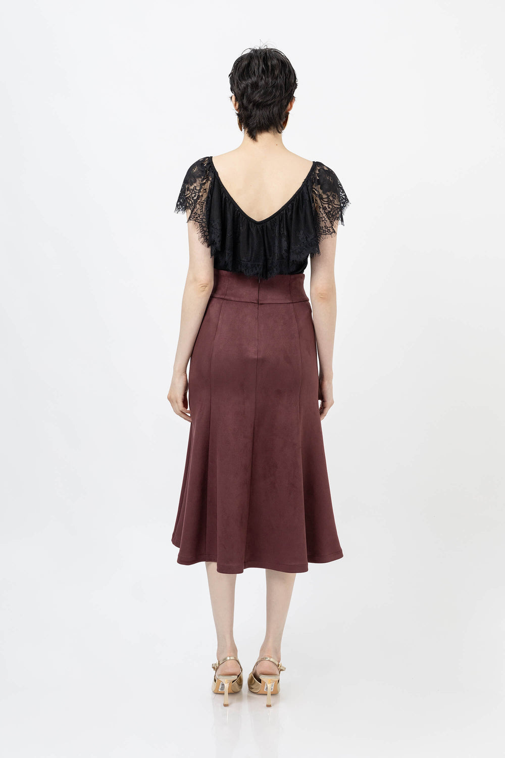 *Viviana Ruffle-Overlay Sleeveless Top 752901 NEG - Reina Diaz