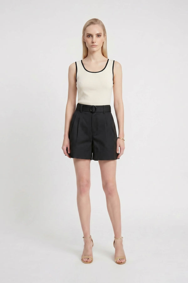 Ximena Printed Belted Short - Reina Diaz