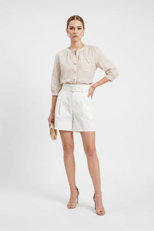 Ximena Printed Belted Short 731156 BCO - Reina Diaz