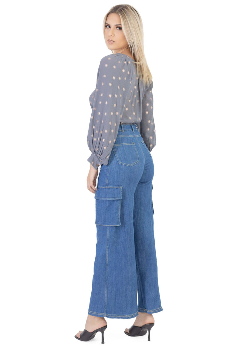 Blusa - 752435 - GRI - Reina Diaz