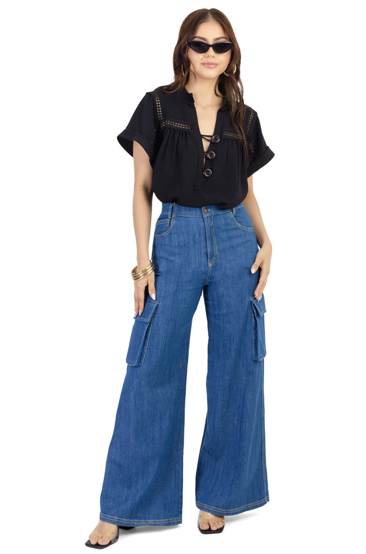Blusa - 752447 - NEG - Reina Diaz