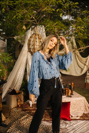 Blusa - 752487 - AZU - Reina Diaz