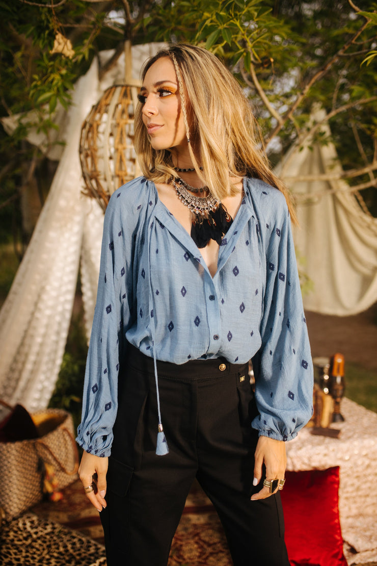 Blusa - 752487 - AZU - Reina Diaz