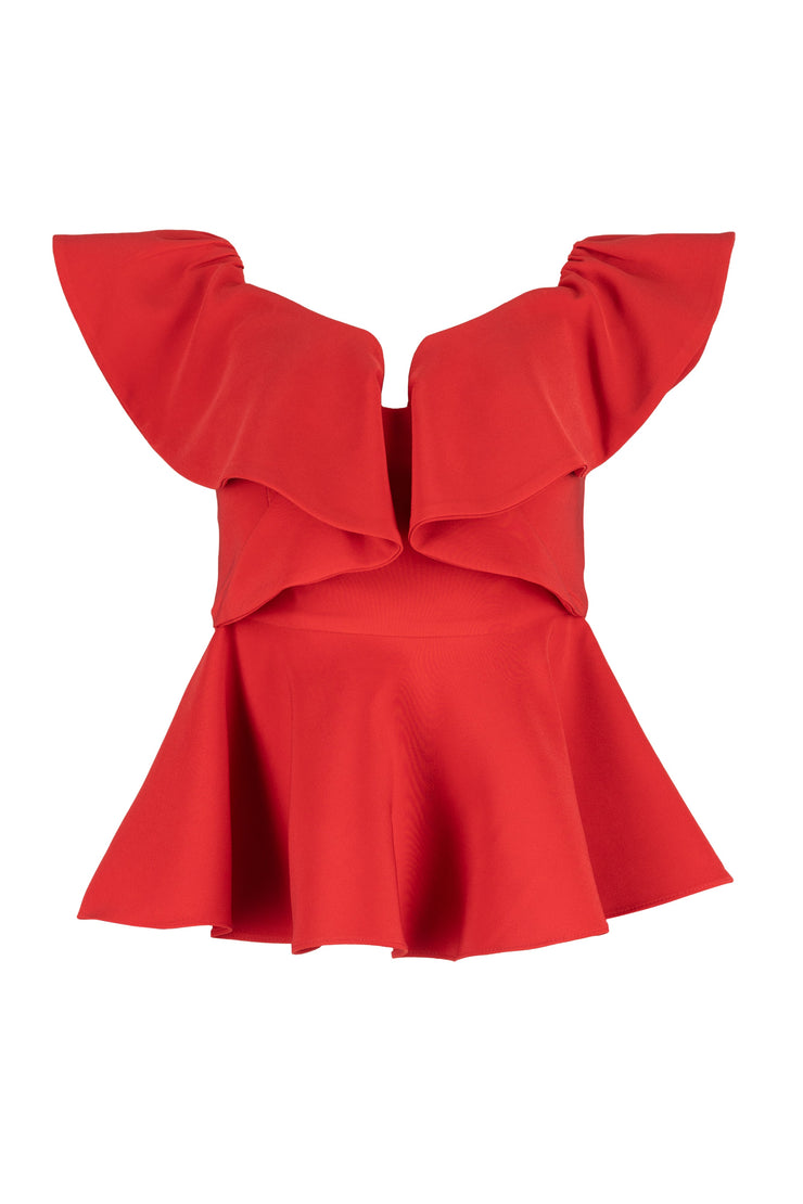 Outfit Blusa 752363 - Pantalón 730847 - ROJ - Reina Diaz