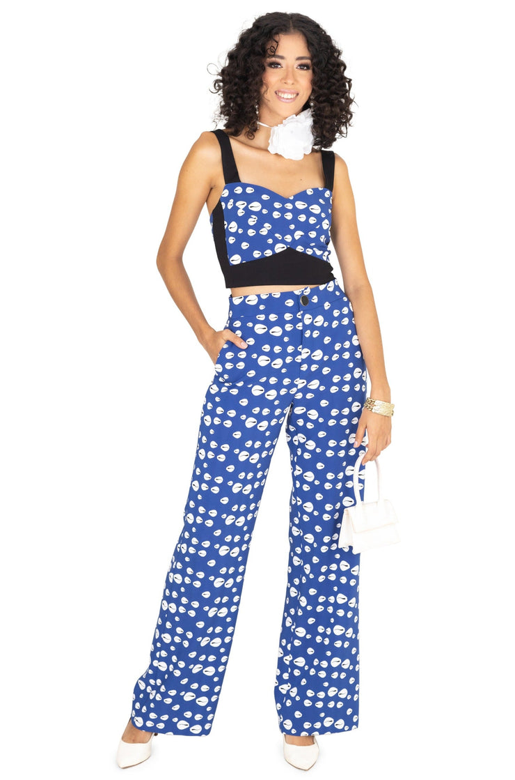 Outfit Top 553804 AZU - Pantalón 531789 AZU - Reina Diaz