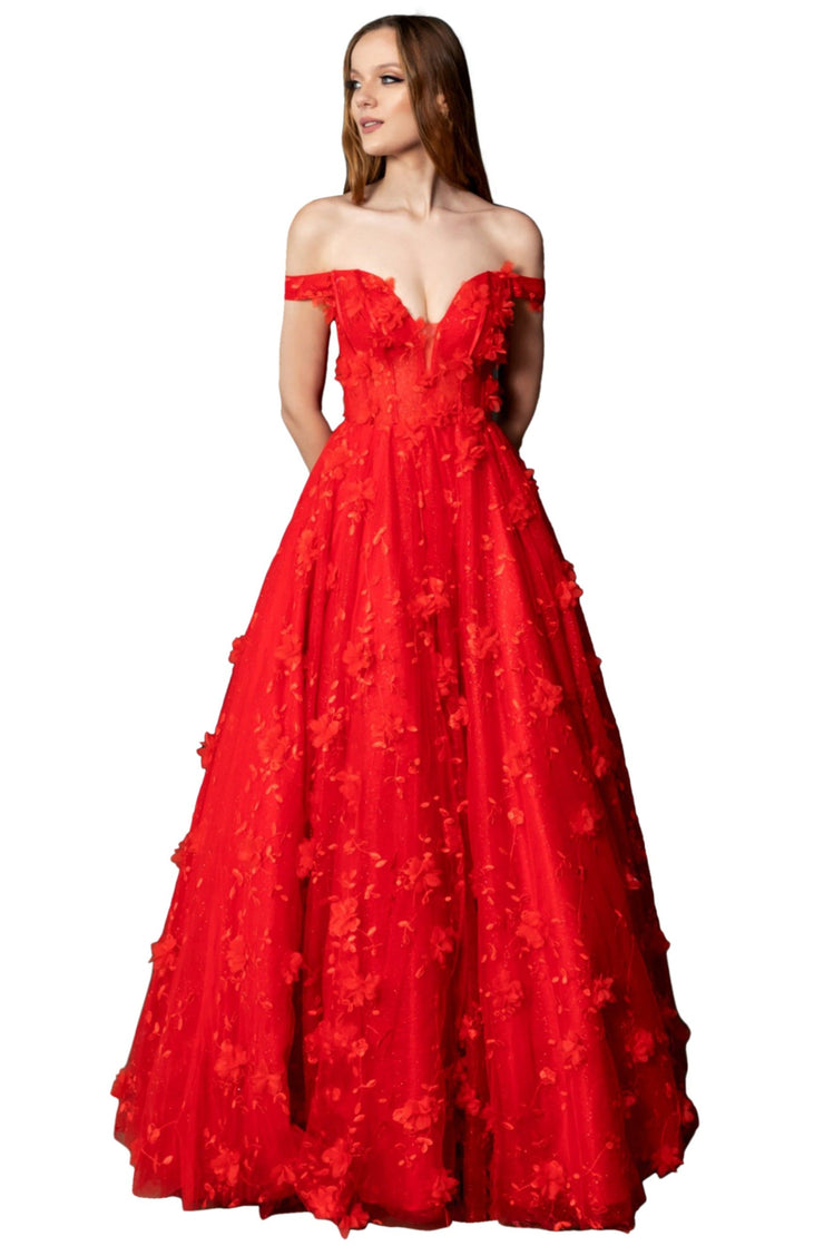 Vestido - F421171 - ROJ - Reina Diaz