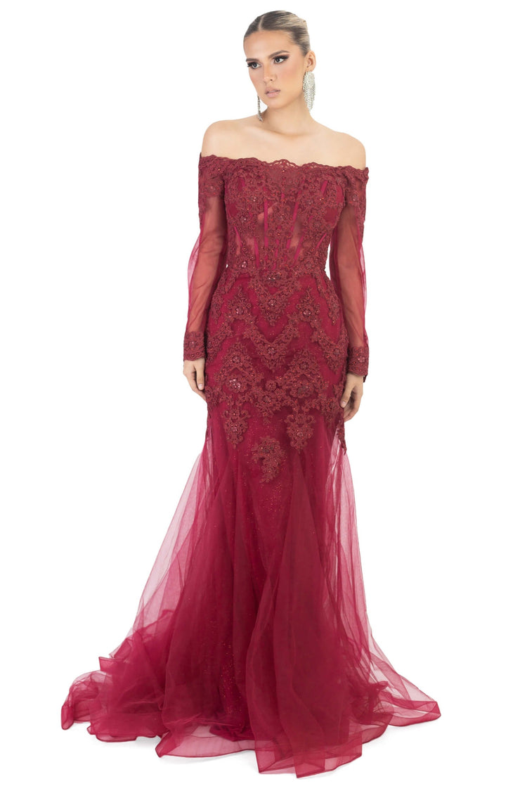 Vestido - F421252 - ROJ - Reina Diaz
